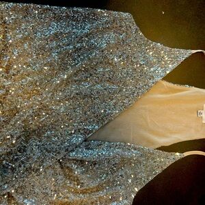 Gold sequin tank